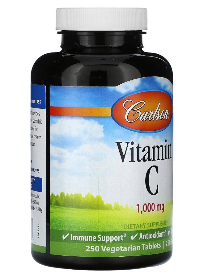 Carlson Vitamin C 1000 mg 250 Vegetarian  Tablets - Image 2