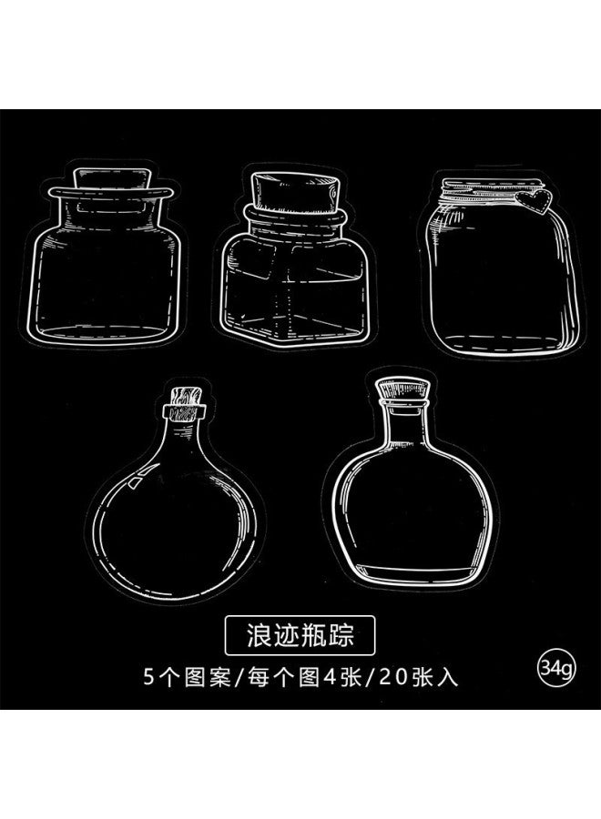 HELPS Creative Diy Bottle Bookmark Handmade Dried Flower Sticker Transparent Plant Specimen Dried Flower Note Material Package Bookmark - Image 1