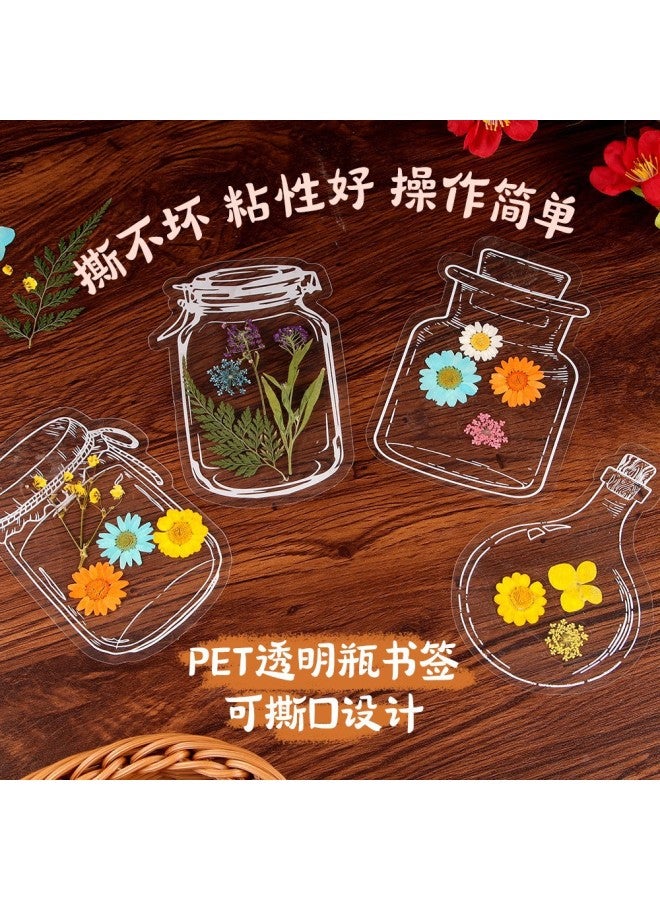 HELPS Creative Diy Bottle Bookmark Handmade Dried Flower Sticker Transparent Plant Specimen Dried Flower Note Material Package Bookmark - Image 3