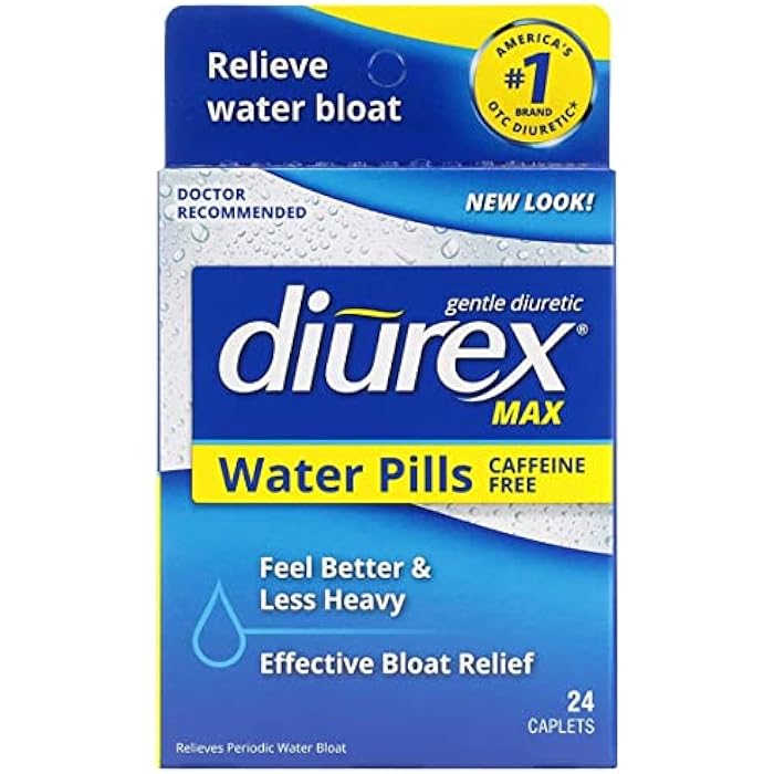 Diurex Max Water Caplets Caffeine Free - 24 Caplets, Pack of 3 - Image 1