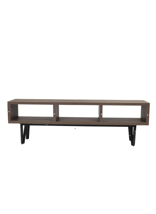 AL Hadaya Mall Luxury Design Wooden TV Stand - Brown - 160x30x50cm - Image 5