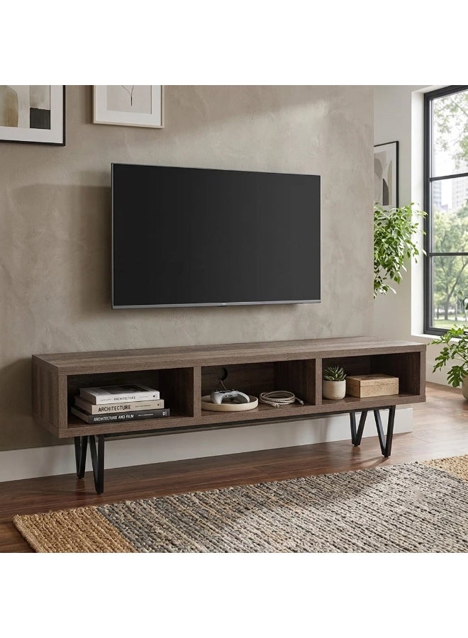 AL Hadaya Mall Luxury Design Wooden TV Stand - Brown - 160x30x50cm - Image 1