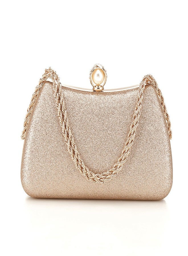 Buric Sparkle Clutch Bag for Women Glitter Evening Purse Formal Wedding Handbags with Detachable Chain Sequin Shiny Purse for Cocktail Party (Champagne) - Image 1