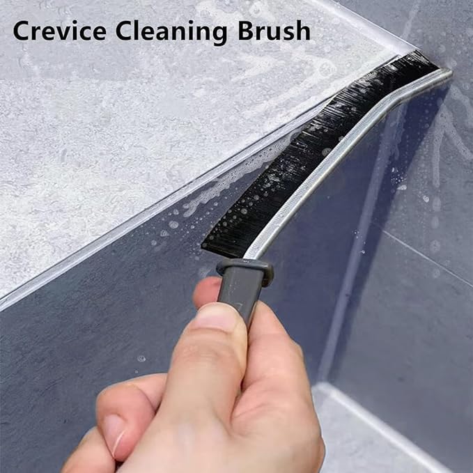 Caltero Mini Gap Cleaning Brush Hard Bristle Gap Brush Cleaning Multipurpose Crevice Cleaning Brush Dead Corner Cleaning Used for Home Toilet Bathroom Kitchen Tiles Window Slots Gap Cleaner -2 pcs - Image 3