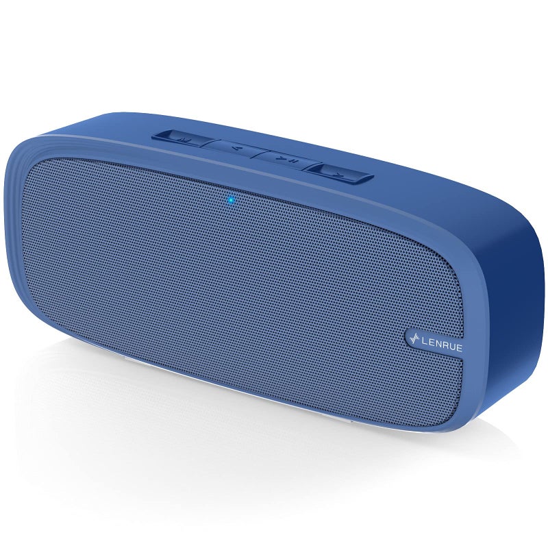 LENRUE Bluetooth Speaker Wireless Portable Speaker with Loud Stereo Sound Rich Bass 12Hour Playtime Builtin Mic Perfect for iPhone Samsung and More Blue