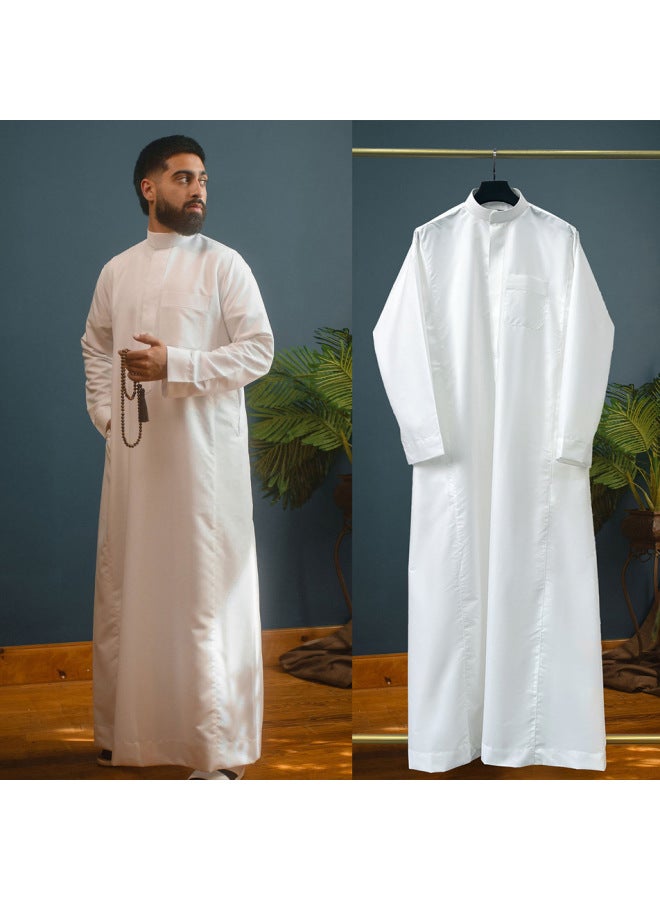 عباية - ثوب عربي رجالي - بيج، 56L - ملابس تقليدية، ملابس إسلامية، زي إسلامي، عباية دبي، قفطان، جبة - Image 2