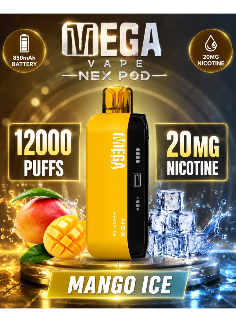 أوميجا مانجو آيس NEX 12000 نفخة 20 ملغ فيب ديسبوزابل
