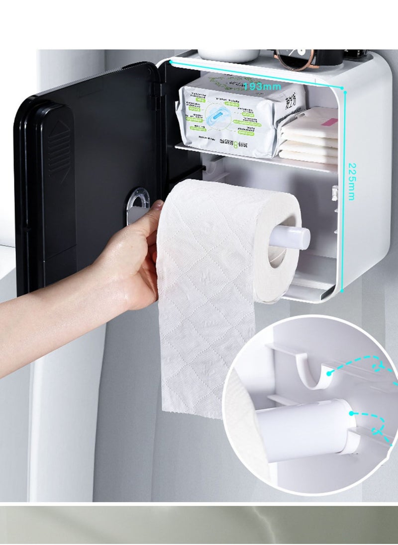 Generic - Smart Aromatherapy Bathroom Tissue Box Toilet Paper Storage Rack Nail-free Drill-free, Waterproof, Suitable for Bathroom and Toilet - Image 1