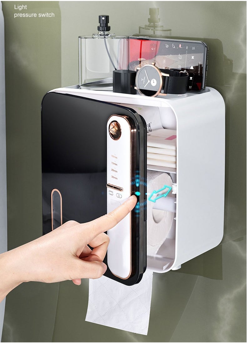 Generic - Smart Aromatherapy Bathroom Tissue Box Toilet Paper Storage Rack Nail-free Drill-free, Waterproof, Suitable for Bathroom and Toilet - Image 1