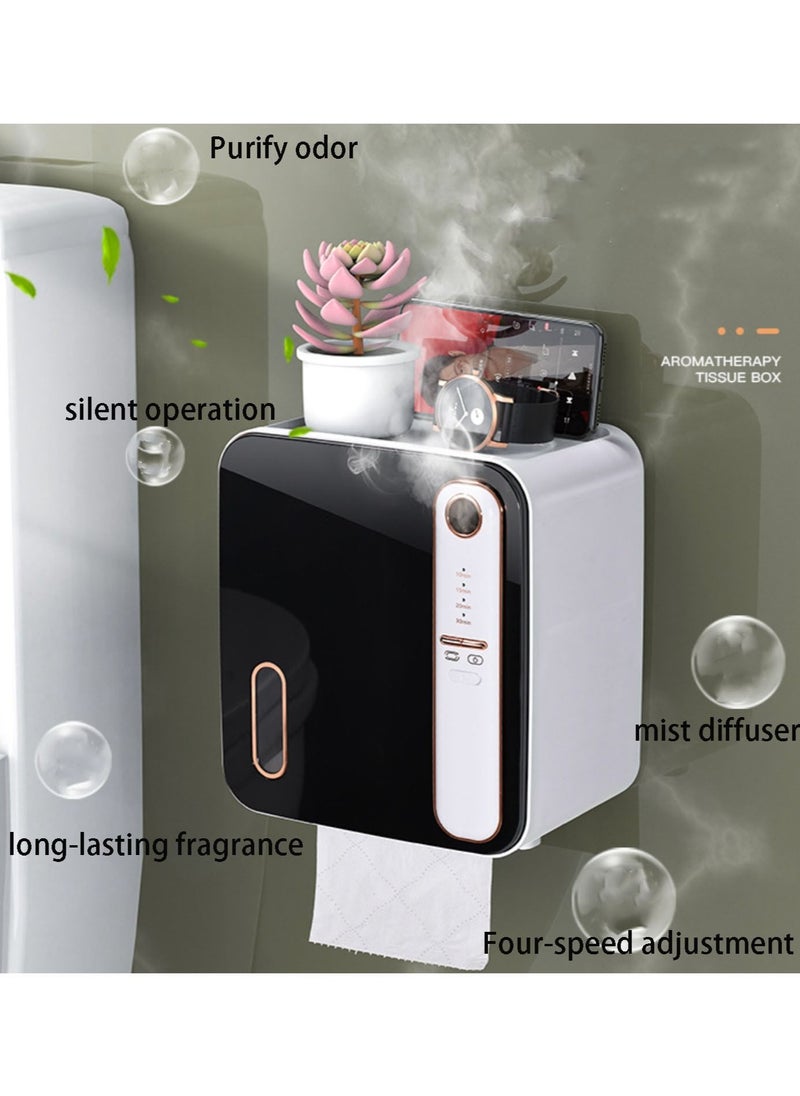 Generic - Smart Aromatherapy Bathroom Tissue Box Toilet Paper Storage Rack Nail-free Drill-free, Waterproof, Suitable for Bathroom and Toilet - Image 1
