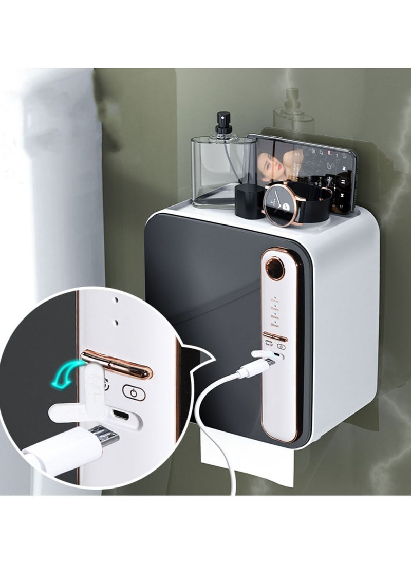 Generic - Smart Aromatherapy Bathroom Tissue Box Toilet Paper Storage Rack Nail-free Drill-free, Waterproof, Suitable for Bathroom and Toilet - Image 1