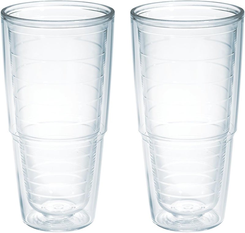 Tervis Double Walled Insulated Tumbler Travel Cup - 24oz Clear - 2 Pack - Image 1
