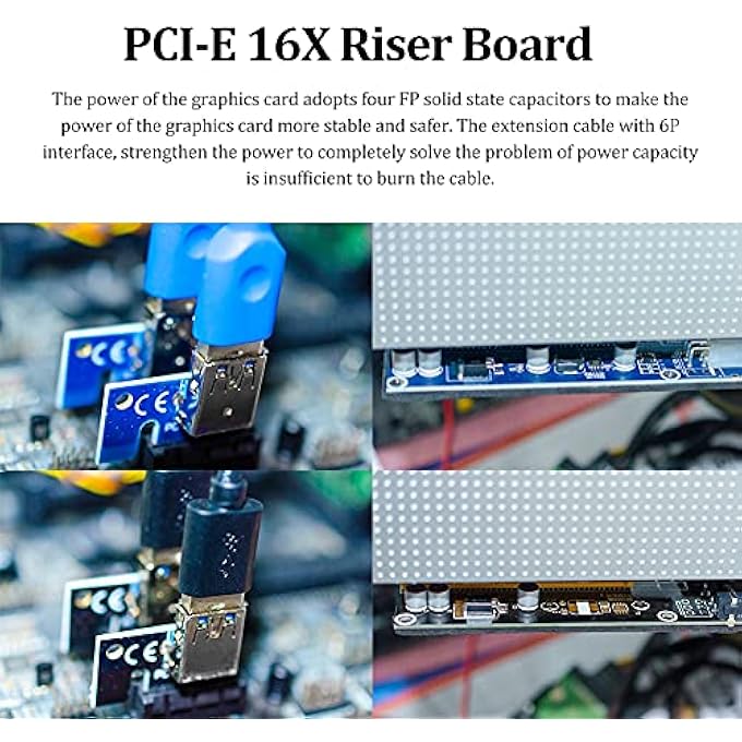 rayihni 009S USB 3.0 PCI-E GRAPHICS CARD EXTENSION CORD ADAPTER CABLE PCIE EXTENSION CABLE ADAPTER CARD - Image 2