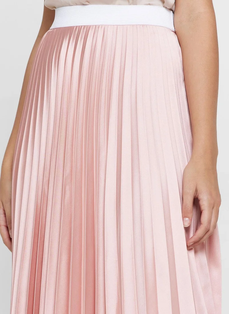 John Zack Plisse High Waist Skirt