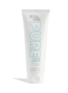BONDI SANDS PURE Self Tanning Sleep Mask Hydrating Formula Gives a Natural Glow Overnight Enriched with Cocoa and Shea Butter Hyaluronic Acid and Vitamins C and E Vegan Cruelty Free 75 mL 2 53 Oz  - Image 1