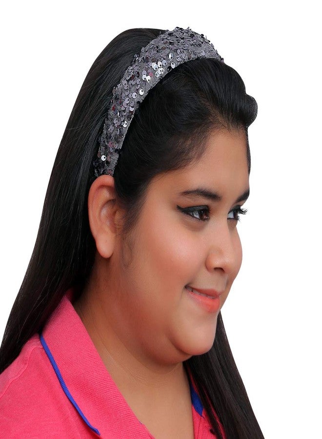NNR GIRLS SEQUIN HAIR BANDS_PACK OF 1 (GREY) - Image 2