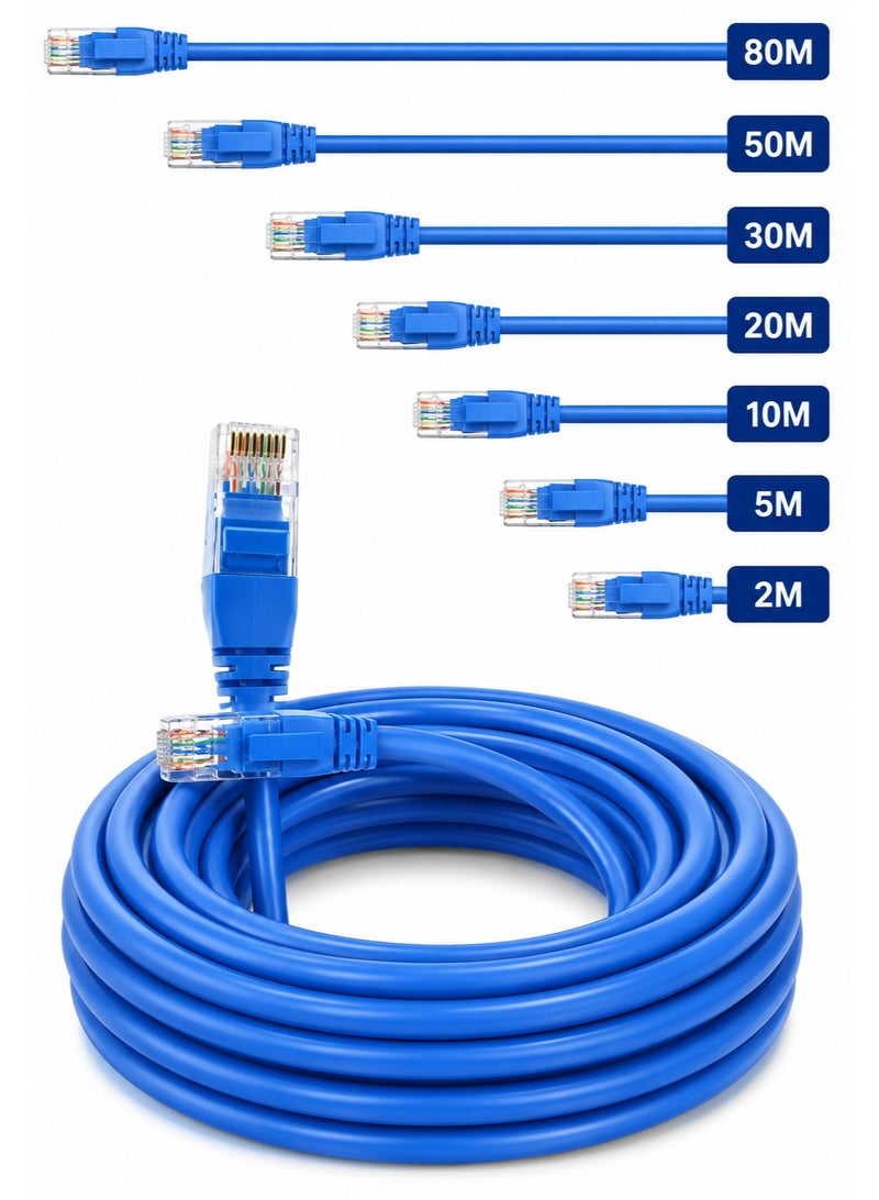 High-Quality CAT6 Ethernet Cable – Pure Copper – Available in 2m / 5m / 10m / 20m / 50m / 80m - Image 1