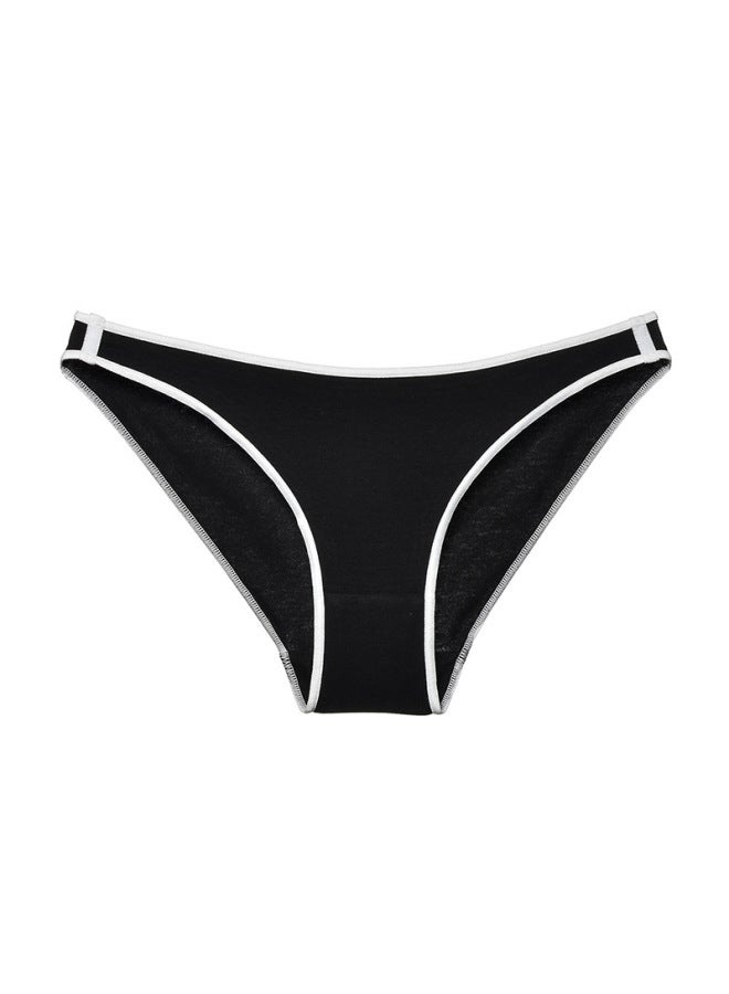 Cotton Half Hip Women's Low Waist Underwear Simple Breathable Girl's Bikini High Elastic Briefs