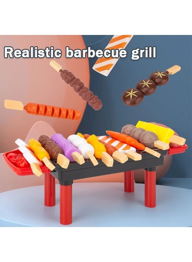 Toy BBQ Grill Set, Kitchen Toy Set, Toddler Grill Playset with Grill Tools  Food Accessories, Interactive BBQ Toy Set for Kids, Birthday Gift for Boys Girls Kids（25pcs） - Image 5