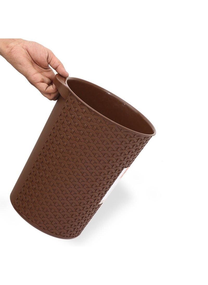 JAYPEE PLUS Jaypee Plus Waste Bin 10L Plastic Dustbin for KitchenOfficeHomeBathroomBedroom Dustbin Without Lid Rustproof Garbage Bin Strong Durable Trashbin Trash Can Brown  - Image 3