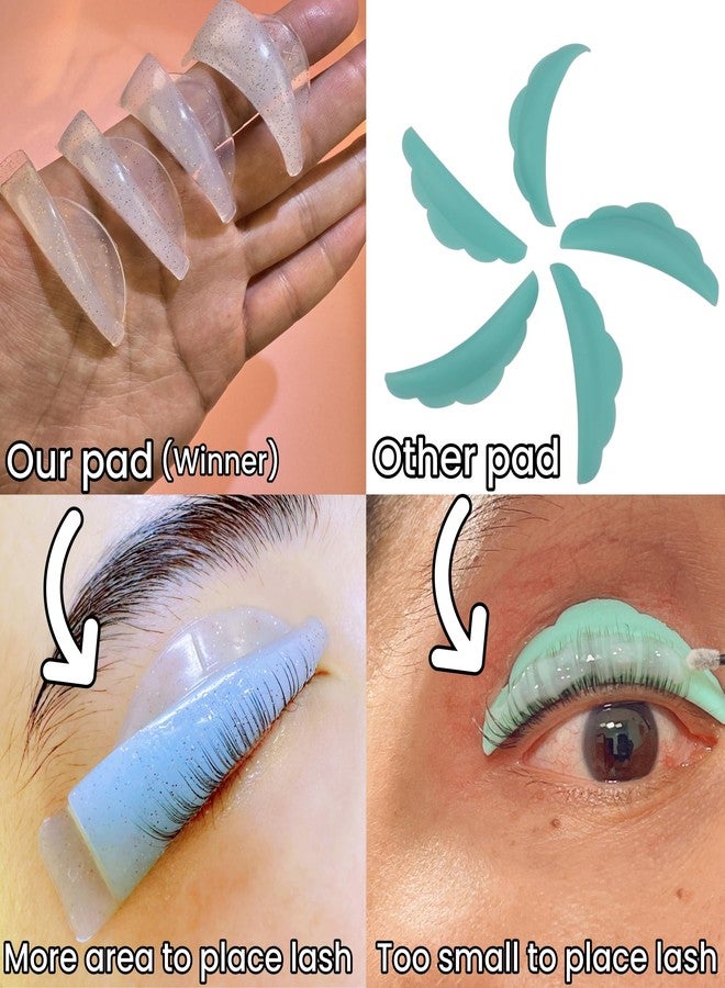 ICONSIAM Lash Lift Shields C Curl 4 Size Lifting Pad Rapid Lifting Eyelash Shield Shiny Perm Rods Make Cat Eye Curl Flexible Pads Extreme Rod 100 Use Elastic Lami Perming Roller Big Pad For Long Eyelashes - Image 3