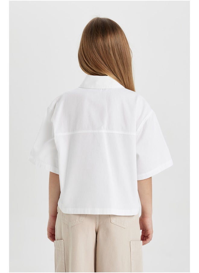 DeFacto Girl Boxy Fit Woven Short Sleeve Shirt  - Image 5
