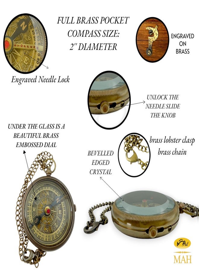 MAH Scout Compass with Oath Message – Solid Brass Pocket Compass for Boys, Teens & Scouts | Inspirational Keepsake Gift for Eagle Ceremony, Graduation, Hiking, Camping, Outdoor Adventures, Promotion Gift - Image 5