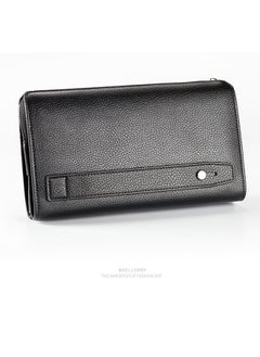 baellerry Baellerry Men's Clutch Bag Business Casual Large Capacity Lychee Pattern Zipper Handbag Wallet Large Capacity Business Card Storage Wallet  - Image 5