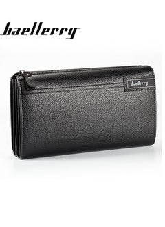 baellerry Baellerry Men's Clutch Bag Business Casual Large Capacity Lychee Pattern Zipper Handbag Wallet Large Capacity Business Card Storage Wallet  - Image 1