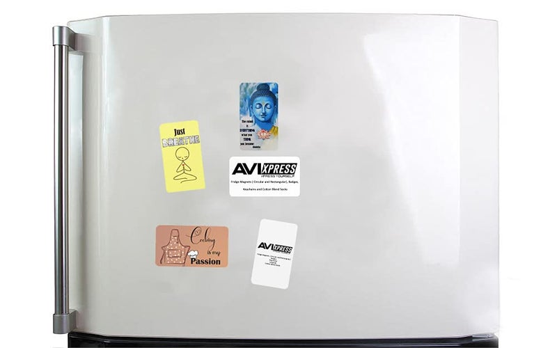 AVI AVI Rubber Rectangular Fridge Magnet Yellow Italy Europe Travel Souvenir Design RFM00116  - Image 3