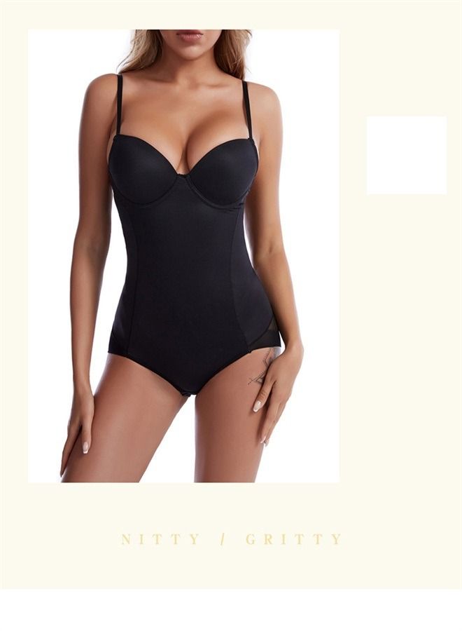 Loquat Body Shaping Waist And Hip Lifting Jumpsuit Black 