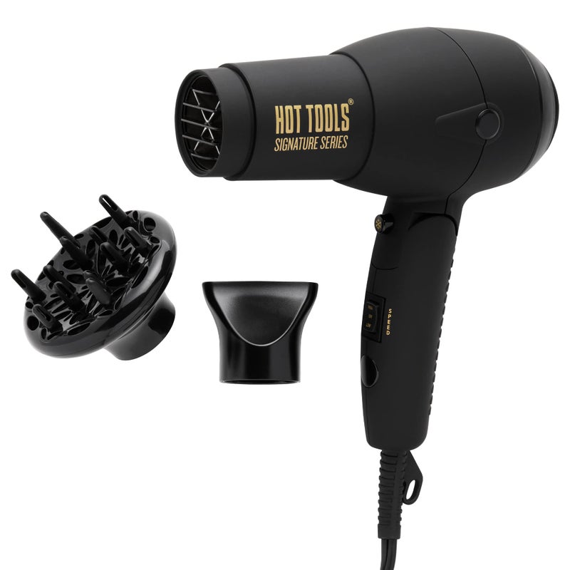 Hot Tools Pro Signature 1875W Folding Handle Hair Dryer | Compact, Perfect for Travel - Image 1