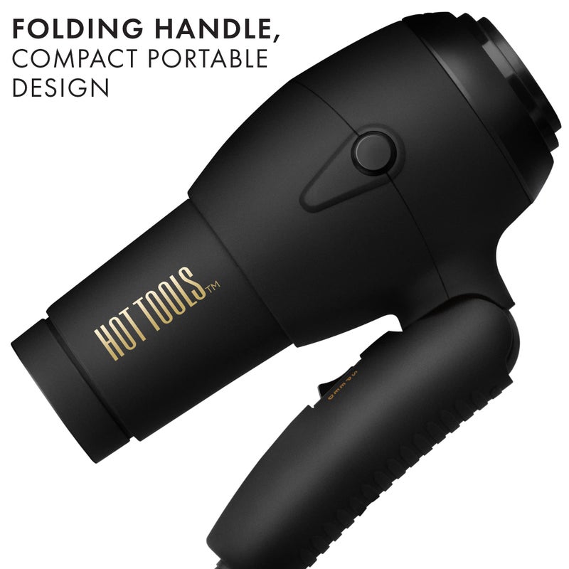 Hot Tools Pro Signature 1875W Folding Handle Hair Dryer | Compact, Perfect for Travel - Image 5