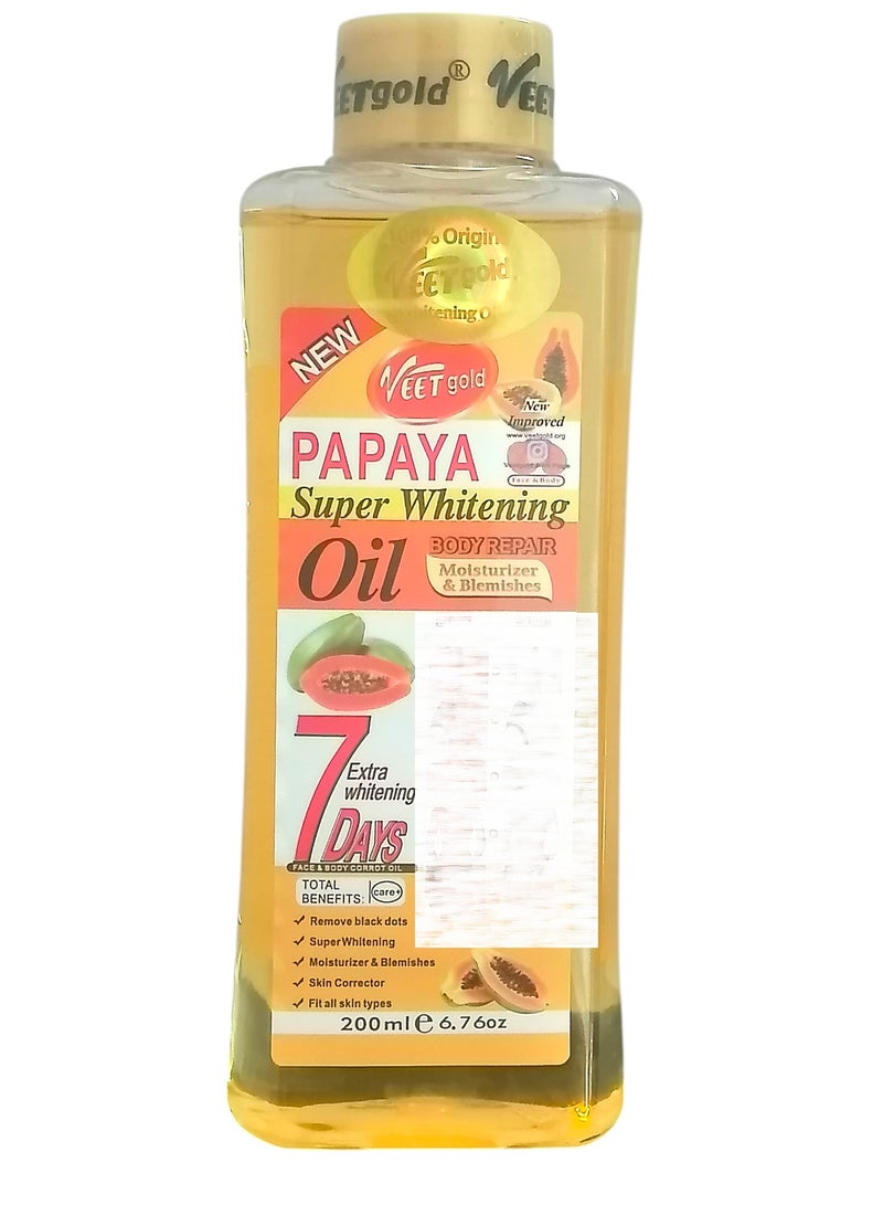 Veet gold Papaya Super Whitening Body Repair Oil 200ml