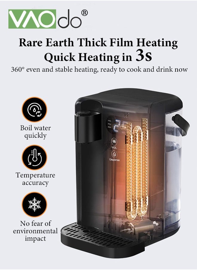 VAOdo - Water Purifier with Night Light Clear Lcd Cnc Panel 3s Heated Water Can be Directly Connected to External Bottled Water Water Dispenser Suitable for Milk Coffee and Tea - Image 1