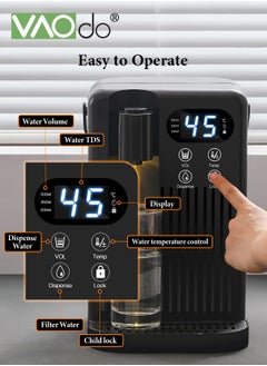 VAOdo Water Purifier with Night Light Clear Lcd Cnc Panel 3s Heated Water Can be Directly Connected to External Bottled Water Water Dispenser Suitable for Milk Coffee and Tea  - Image 4