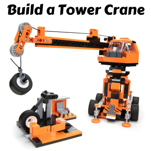 Block Builder Mobile Crane Building Block Set 475pcs and Construction Tower Crane Two Building Kits in one Set Toy Blocks Suitable for Boys and Girls - Image 5