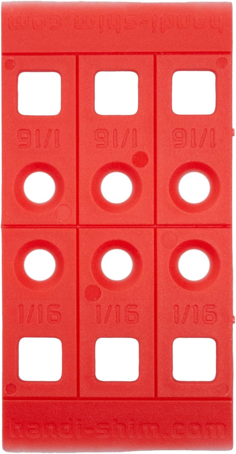 Handi-Shim Store HS11640RD شيم/فواصل بلاستيكية للبناء، عبوة 40، 1/16 بوصة، أحمر - Image 1