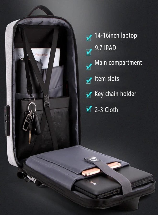 Delidge Anti-Theft Bag Men Laptop Rucksack Travel Backpack Women Large Capacity Business USB Charge College Student School Shoulder Bags (Black) - Image 4