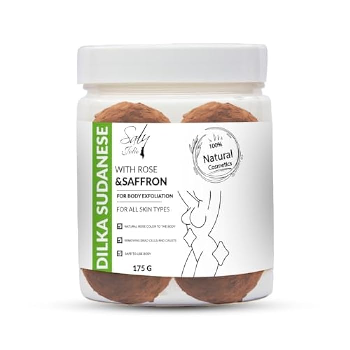 Saly Jolie Sudanese Delka with Rose and Saffron for Body Exfoliation - Image 1