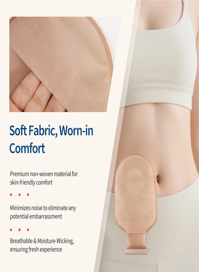 Deraymi 20 Pack Ostomy Bags One-Piece Colostomy Bags with Clamps Closure | 15mm-60mm | Leak-Proof Odor-Control Skin-Friendly Drainable for Ileostomy Colostomy Stoma Care - Image 3