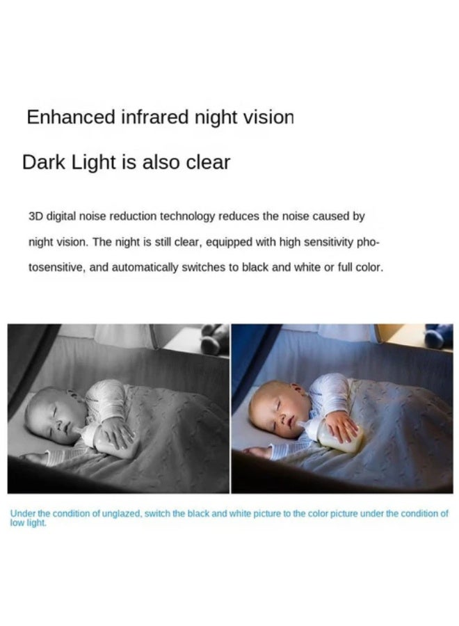 كروني كاميرا Y25 الذكية بدقة 1080 بكسل، مزودة بشبكة واي فاي ثنائية النطاق، وصوت ثنائي الاتجاه، وتتبع تلقائي للأشخاص، ورؤية بانورامية بزاوية 360 درجة، ورؤية ليلية ملونة، وكشف الحركة، ومقاومة للطقس IP65، وتخزين سحابي/TF، وسهلة التركيب للأمن الداخلي والخارجي. - Image 4