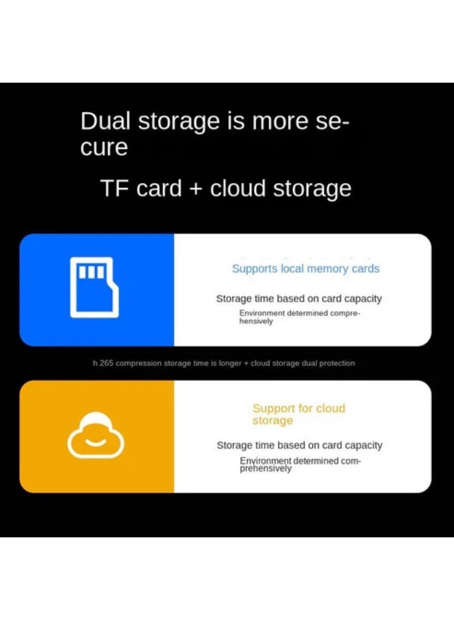 كروني كاميرا Y25 الذكية بدقة 1080 بكسل، مزودة بشبكة واي فاي ثنائية النطاق، وصوت ثنائي الاتجاه، وتتبع تلقائي للأشخاص، ورؤية بانورامية بزاوية 360 درجة، ورؤية ليلية ملونة، وكشف الحركة، ومقاومة للطقس IP65، وتخزين سحابي/TF، وسهلة التركيب للأمن الداخلي والخارجي. - Image 5