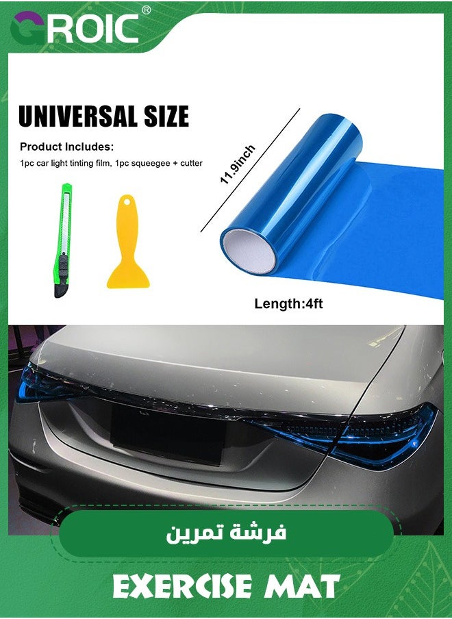 GROIC 30*120cm Car Light Tint Film, Shiny Chameleon Headlights Tail Lights Fog Lights Films with Squeeze & Cutter, Self Adhesive Vinyl Film Sticker Sheet Roll Car Accessories  - Image 2