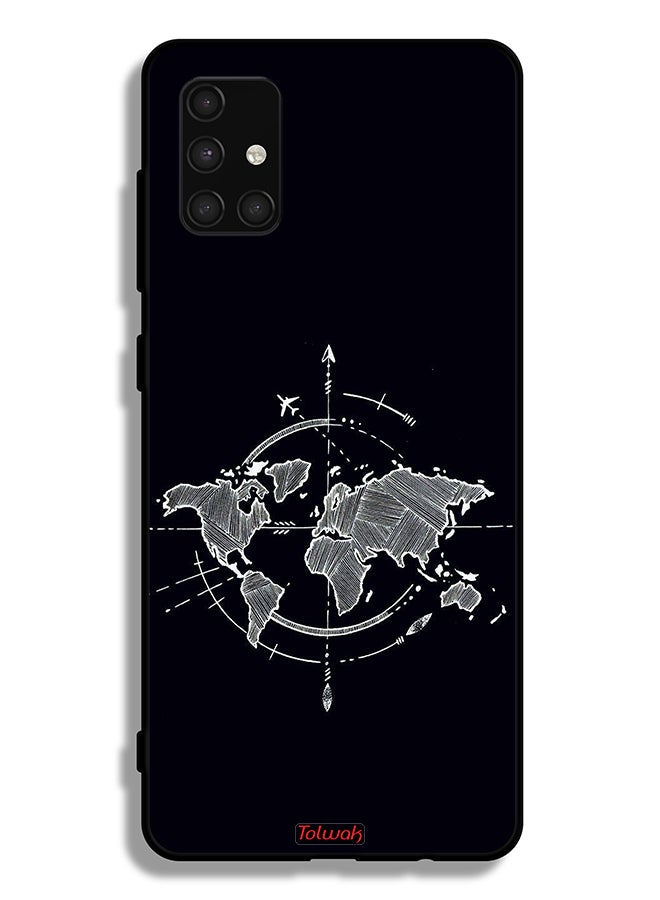 Tolwak Samsung Galaxy A71 4G Protective Case Cover Compass Art - Image 1