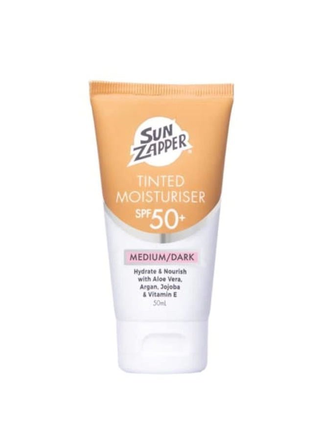 Sun Zapper Tinted Moisturiser SPF 50+ Medium/Dark BB Cream 50mL - Image 1