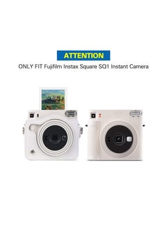 Captaintech Square SQ1 Case Protective Case for Fujifilm Instax Square SQ1 Instant Camera PU Leather Cover with Adjustable Shoulder Strap, White  - Image 2