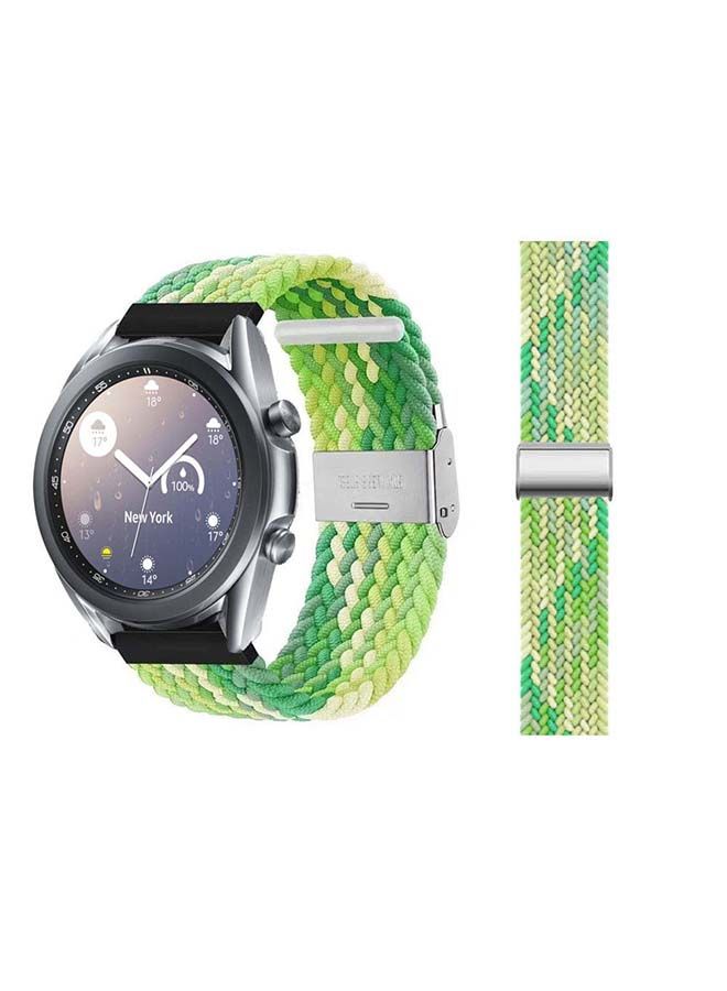 NIBEMINENT Adjustable Braided Solo Loop Band For Samsung Galaxy Watch 3 Lime  - Image 1
