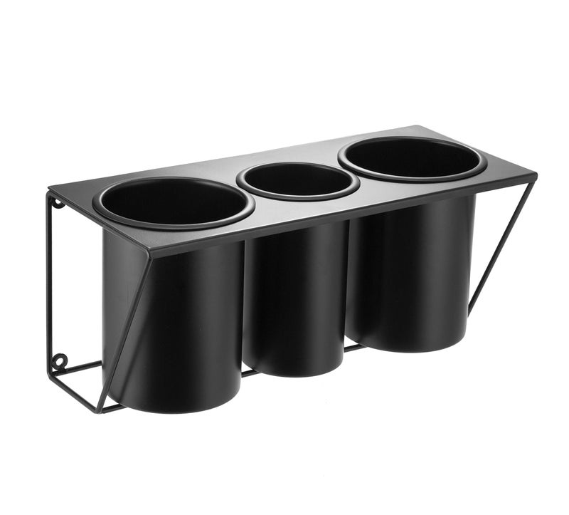 J JACKCUBE DESIGN Hair Dryer Holder Hair Styling Product Care Tool Organizer Bath Supplies Accessories Tray Stand Storage Bathroom Steel Hair Dryer Holder(Black) MK470B - Image 3