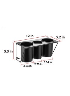 J JACKCUBE DESIGN J JACKCUBE DESIGN Hair Dryer Holder Hair Styling Product Care Tool Organizer Bath Supplies Accessories Tray Stand Storage Bathroom Steel Hair Dryer Holder(Black) MK470B  - Image 2